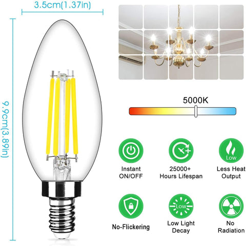 Yochoice easy E12 base installation fits most fixtures