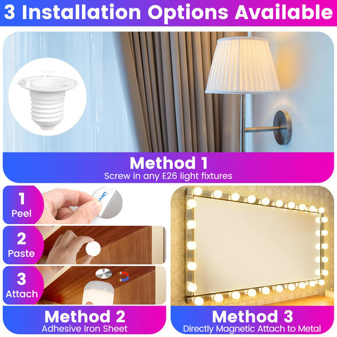 Yochoice E26-base bulb compatible with many fixtures.