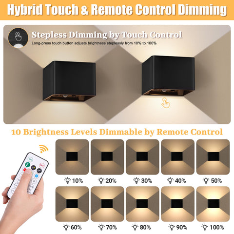Yochoice LED wall lamp provides soft brightness and adjustable color temperature