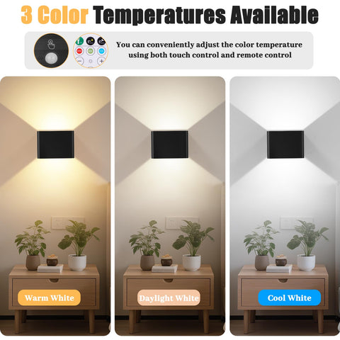 Yochoice motion sensor sconce with remote control for easy distant operation