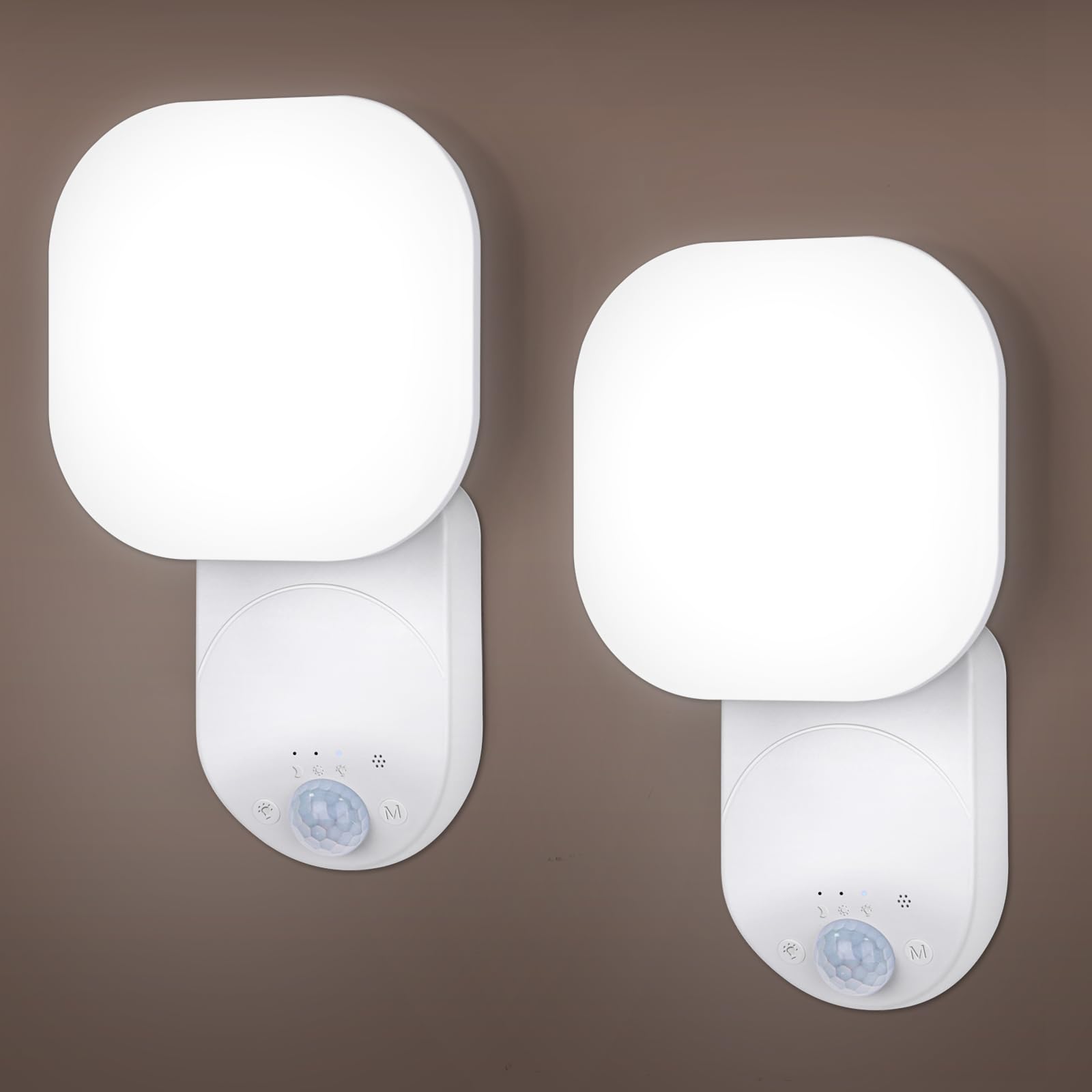 Yochoice rechargeable motion sensor light illuminating a closet with magnetic mounting