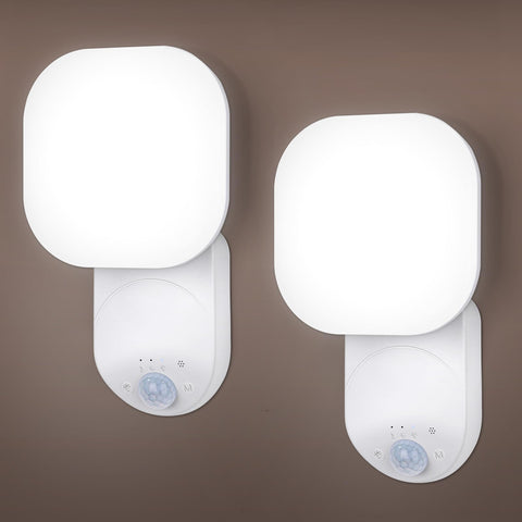 Yochoice rechargeable motion sensor light illuminating a closet with magnetic mounting