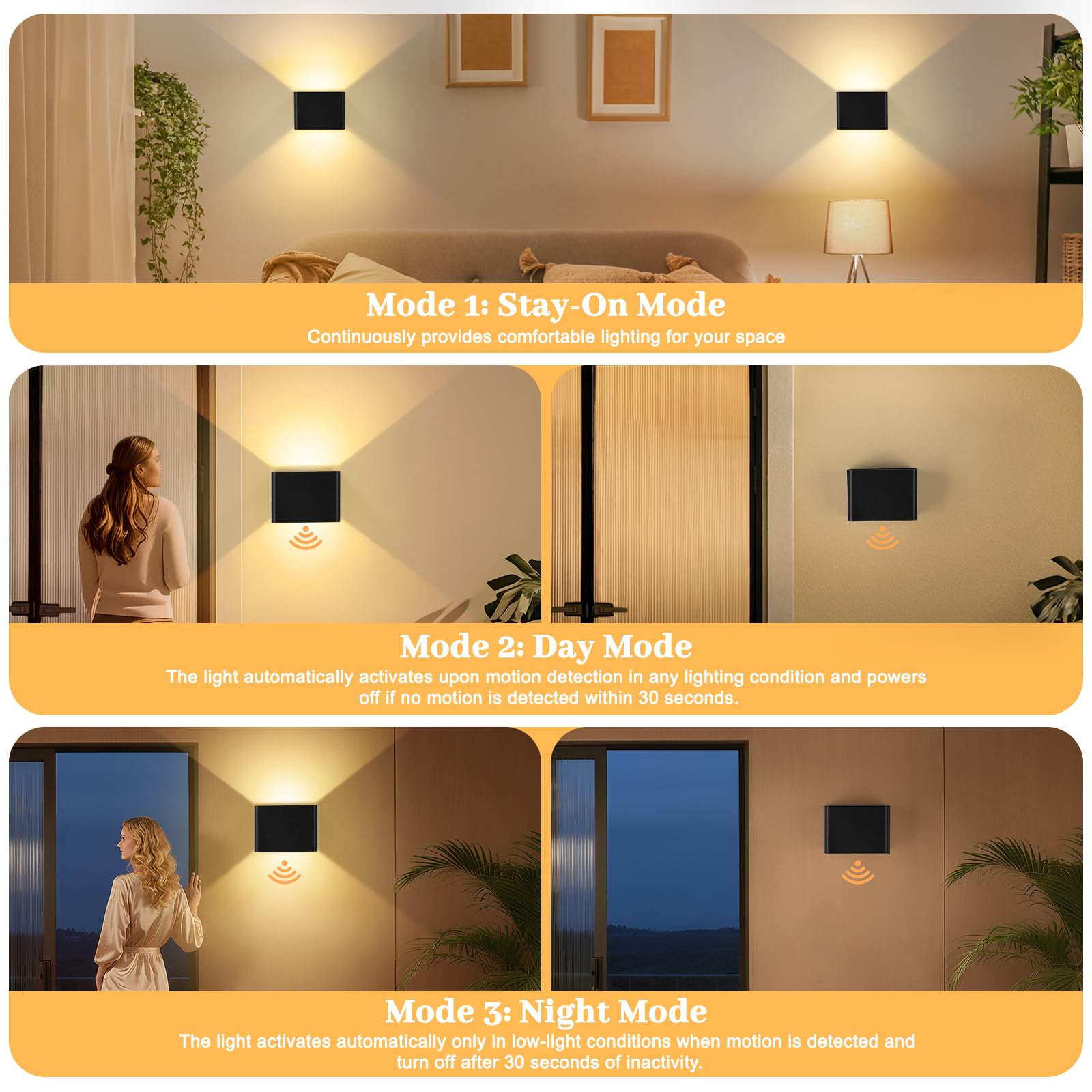 Yochoice sconce lighting a staircase, enhancing safety and ambiance