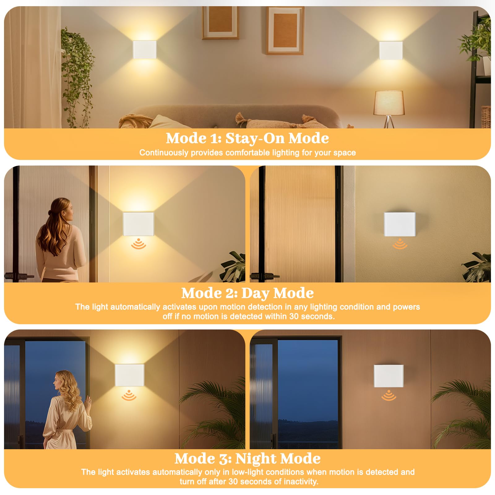 Yochoice wall light with touch switch offering quick local control.