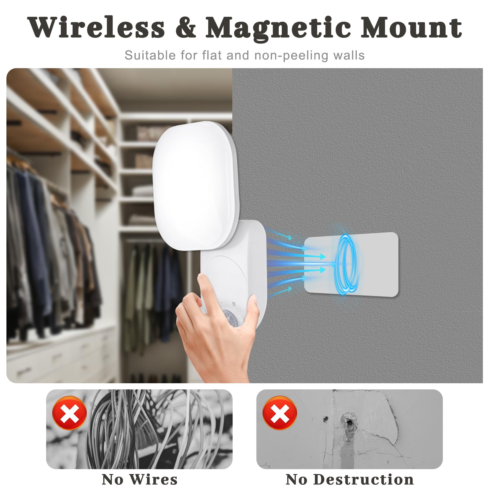 Yochoice wireless closet light mounted using remote and control features