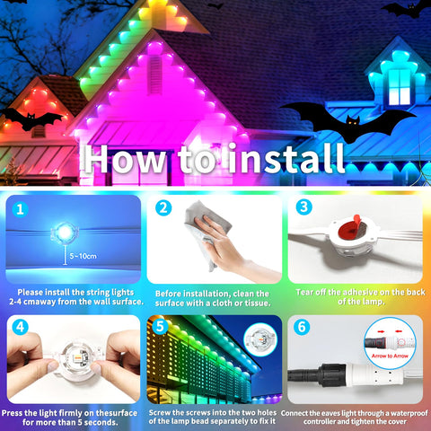 Yocrostar RGB lights suit Christmas and Halloween ambiance