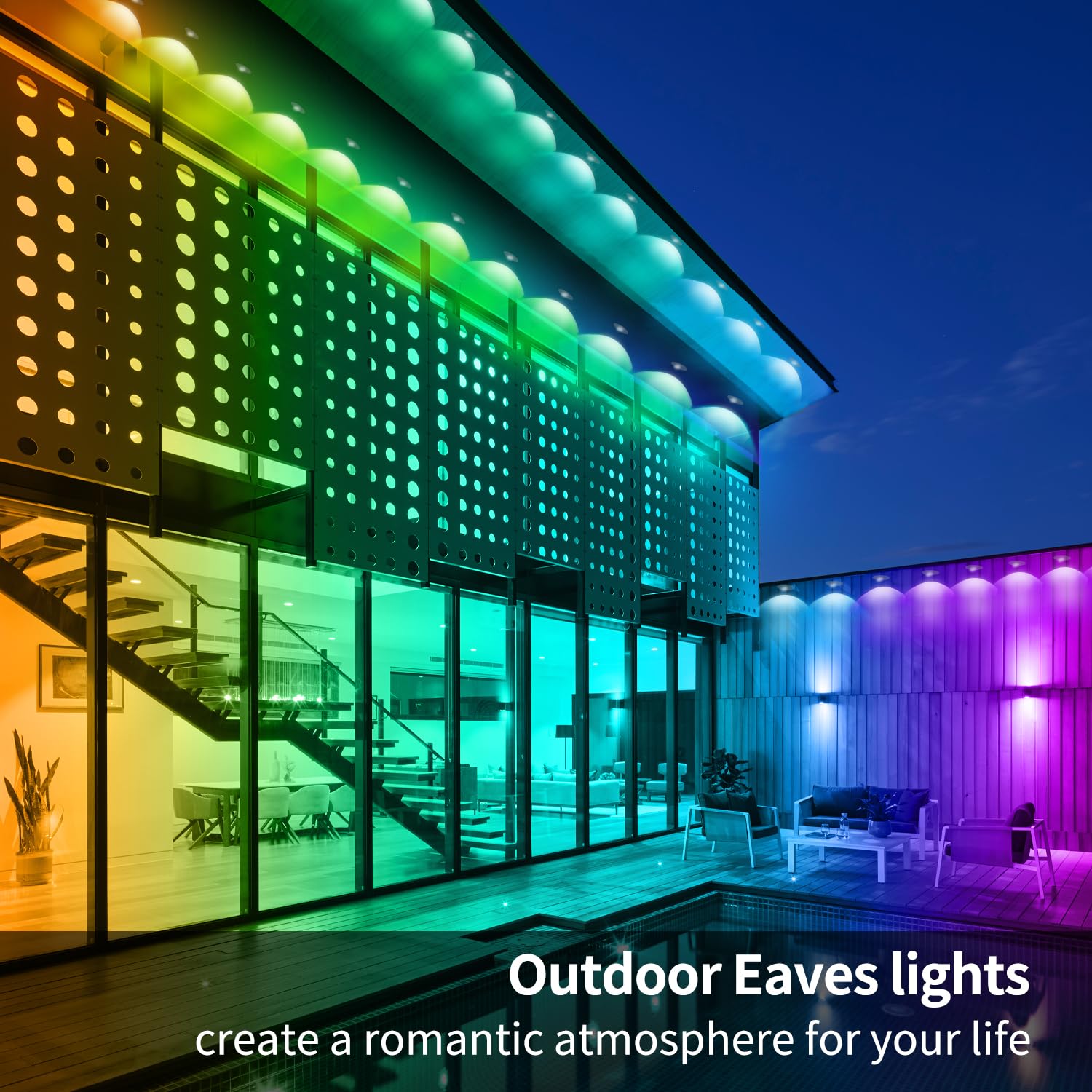 Yocrostar IP67 waterproof eave lights outdoors