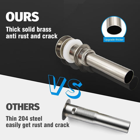 Yodel Faucet brass-metal construction resists corrosion for daily bathroom use