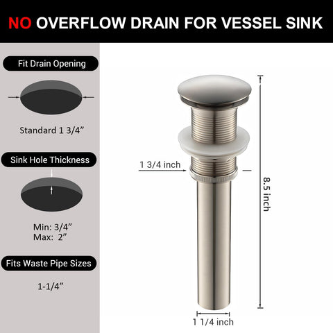 Yodel Faucet tailpiece connection 1-1/4 inch for common plumbing setups