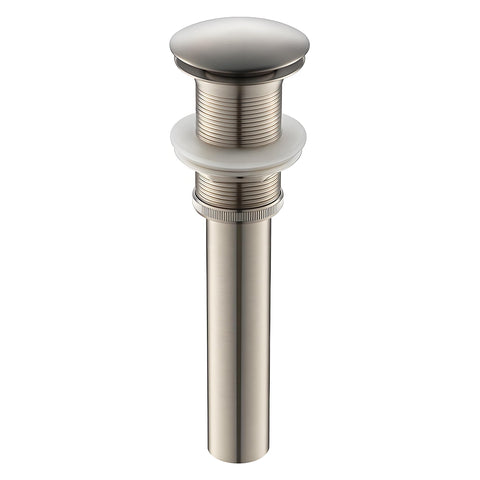 Yodel Faucet drain without overflow with durable all-metal build for vessel or undermount sinks