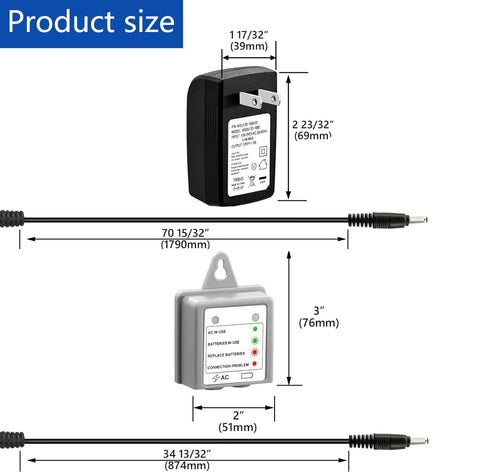 Yodel MotionSense power splitter enables both adapter and battery backup options
