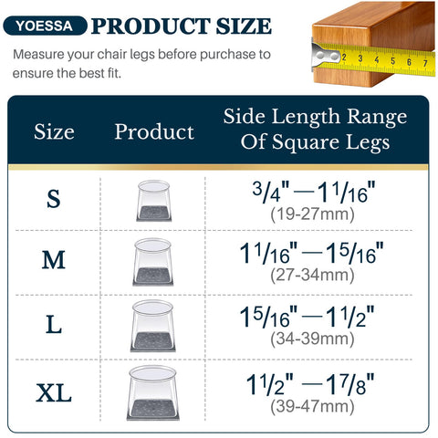 YOESSA felt bottom reduces friction for easy sliding