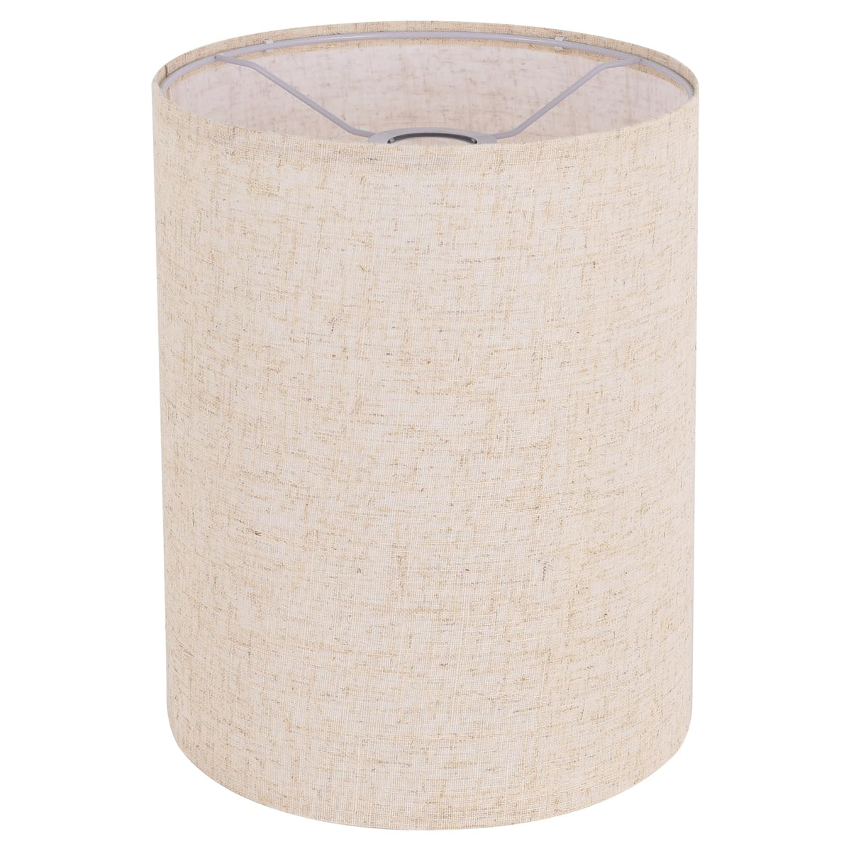 YoflowX beige linen tall drum lampshade with top and bottom sizes for secure fit