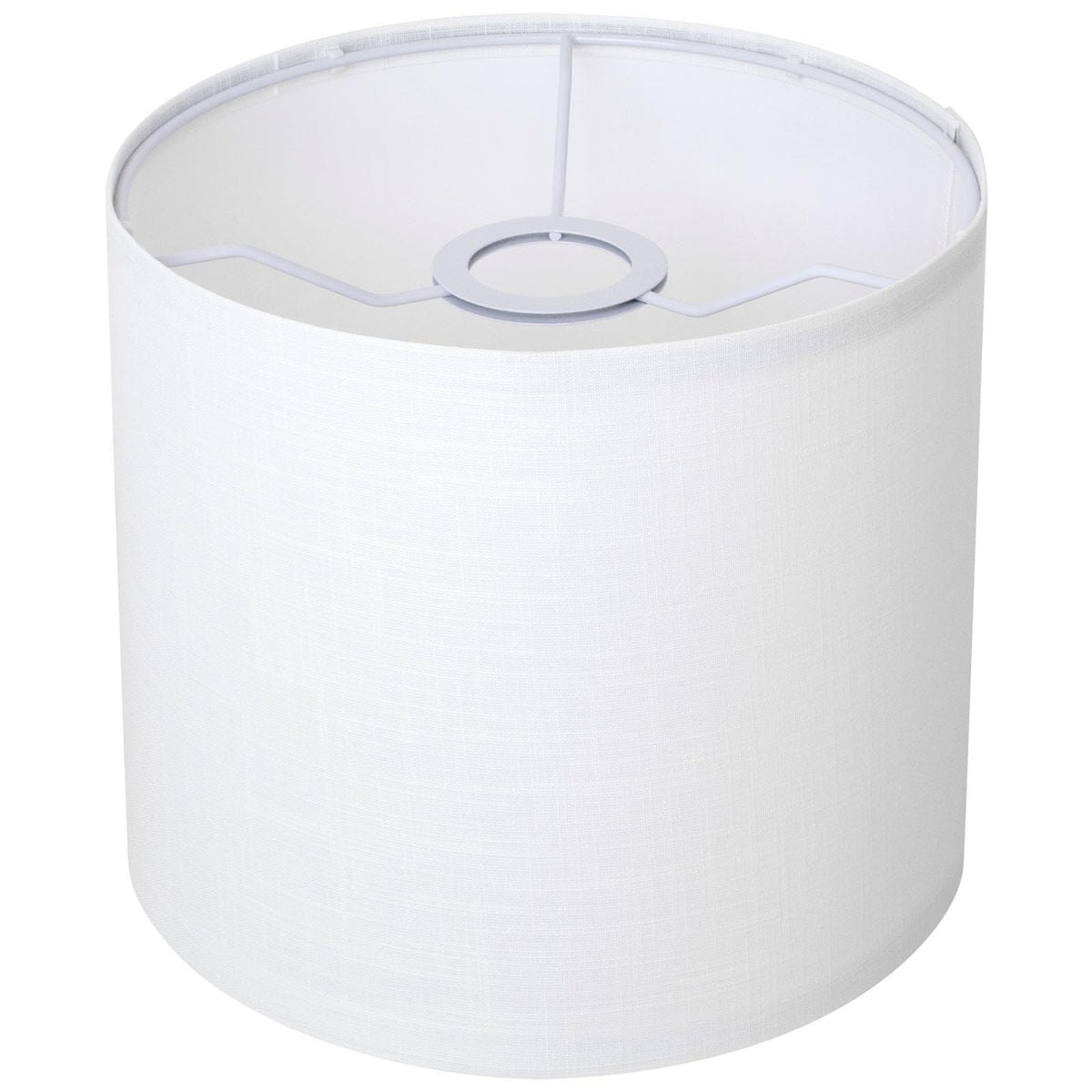 YoflowX white linen small drum lampshade fits fixtures with precise 8.66 inch diameters.