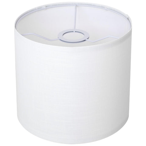YoflowX white linen small drum lampshade fits fixtures with precise 8.66 inch diameters.