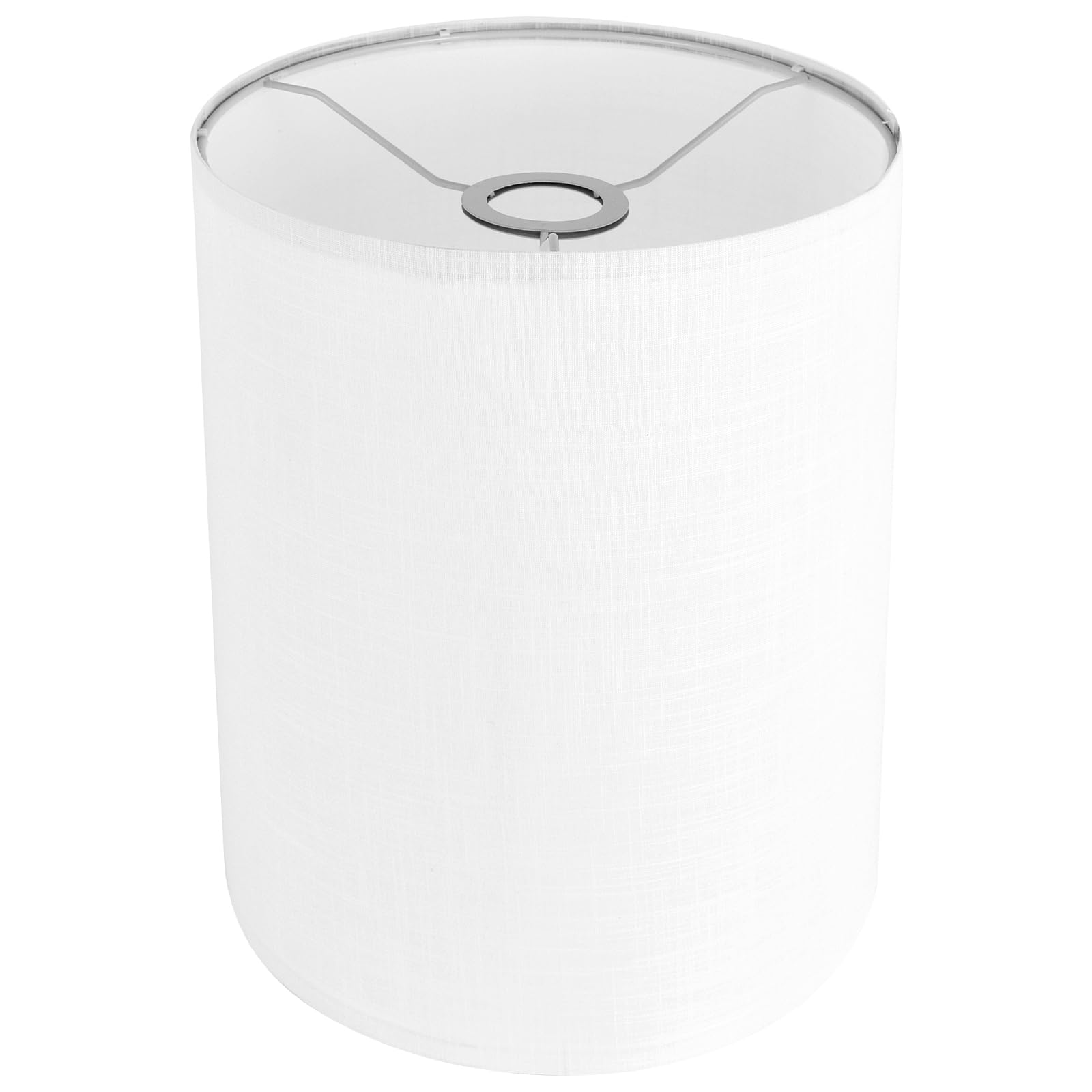 YoflowX white linen tall drum lampshade highlights a clean top for modern lamps.