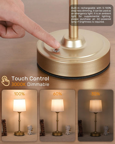 Yogaret lamp with dimming controls, smooth brightness transitions.