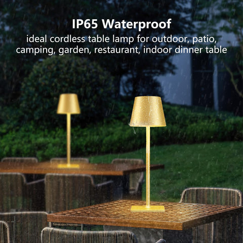 Yogaret IP65 waterproof table lamp designed for weatherproof outdoor use.