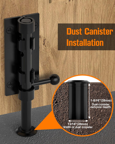 YogePote Barrel Bolt Latch 6in installation shown in horizontal mount