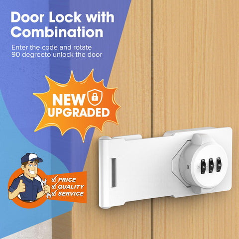 YogePote mechanical password hasp side view highlighting durable zinc alloy construction