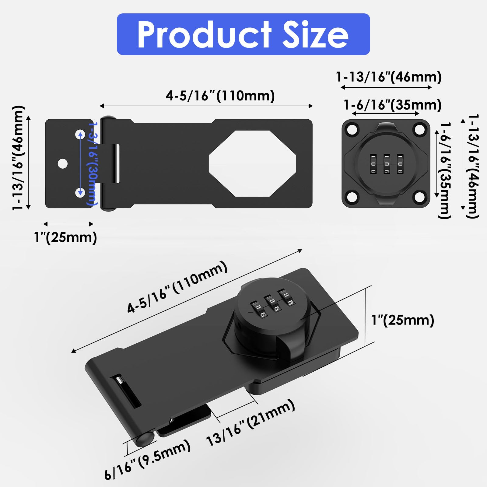 YogePote two-pack lock set enhancing versatile room and cabinet security.