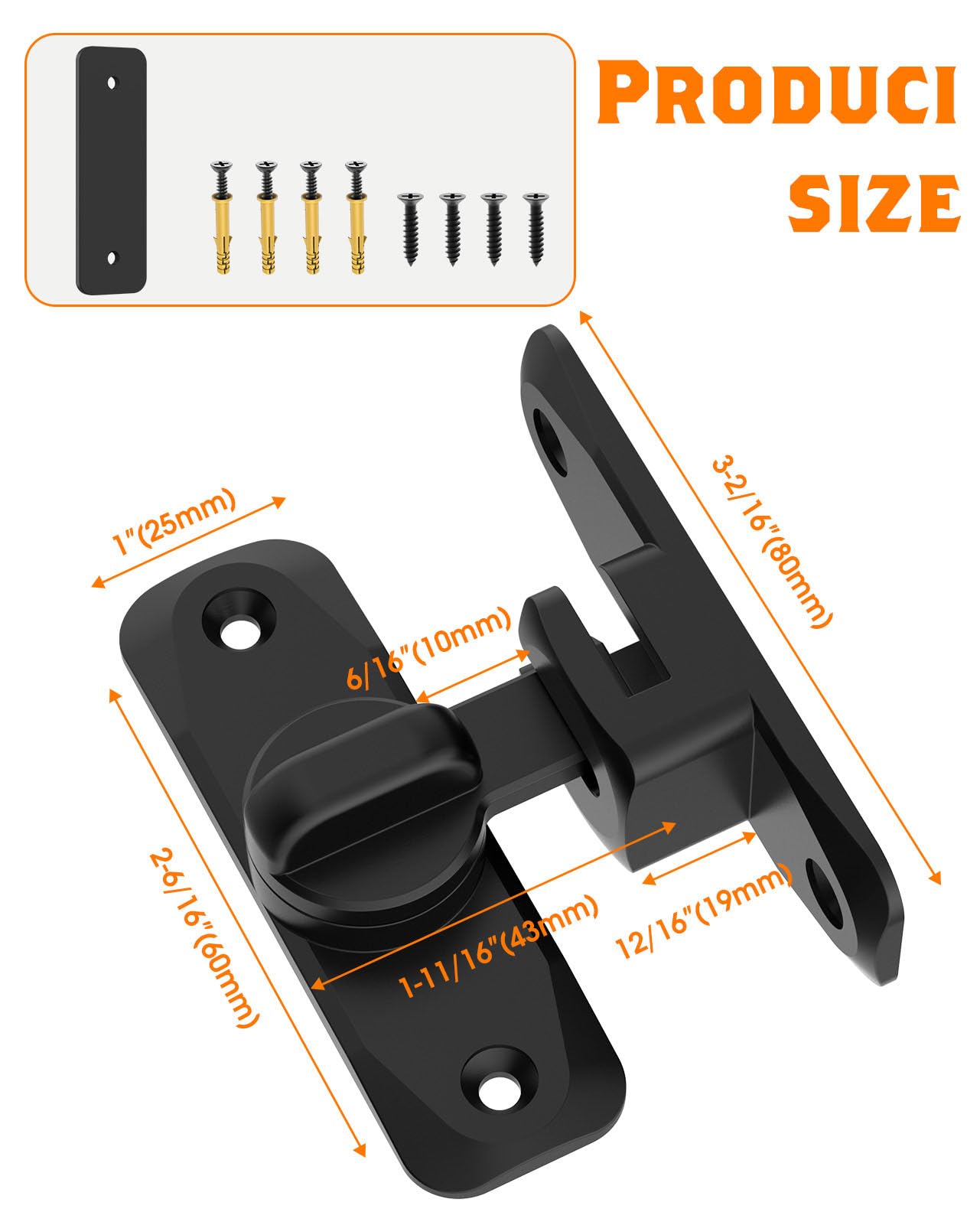 YogePote secure sliding door latch suitable for cabinets and rooms