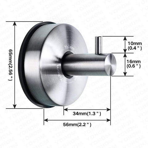 YOHOM suction cup on glass mount demonstrates tool-free mounting.
