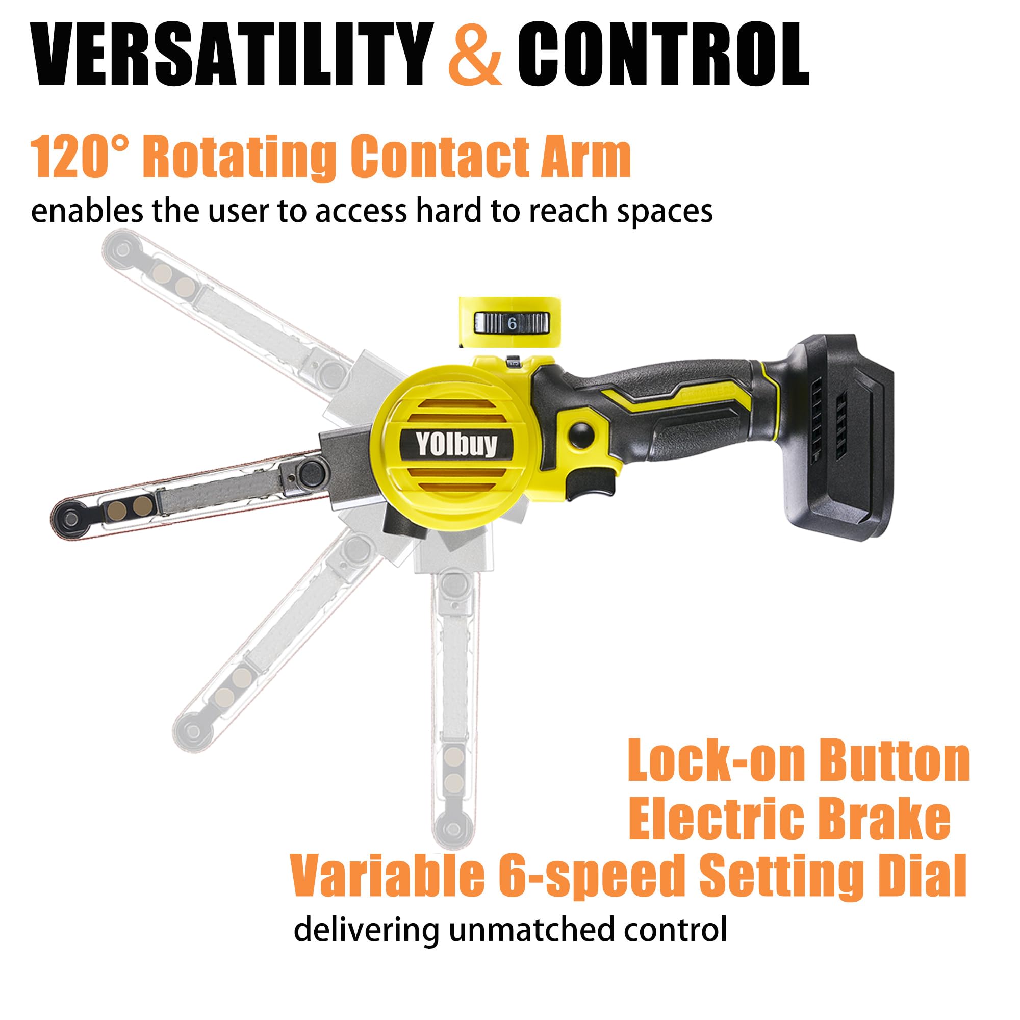 YOIbuy PRO 20V compatibility with DeWalt battery for flexible power options.