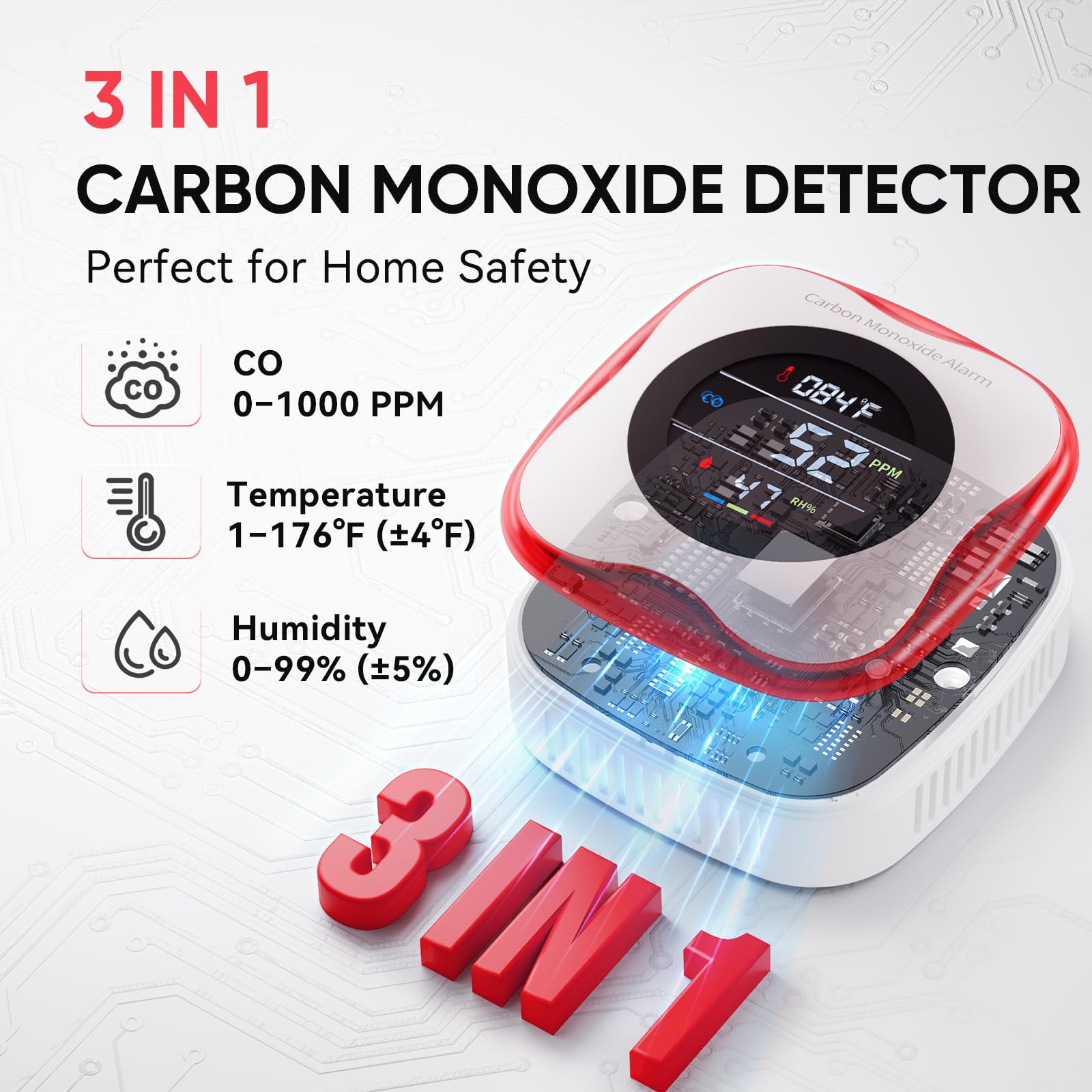 YOJOCK electrochemical sensor delivers fast CO monitoring with reliable readings.
