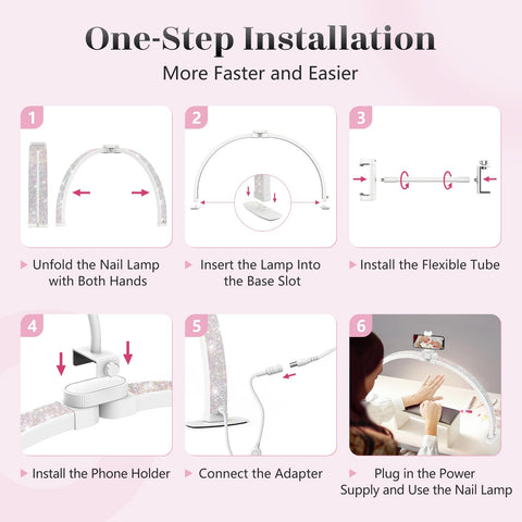 Yokilly 10 brightness levels let you adjust comfort for long nail art sessions.