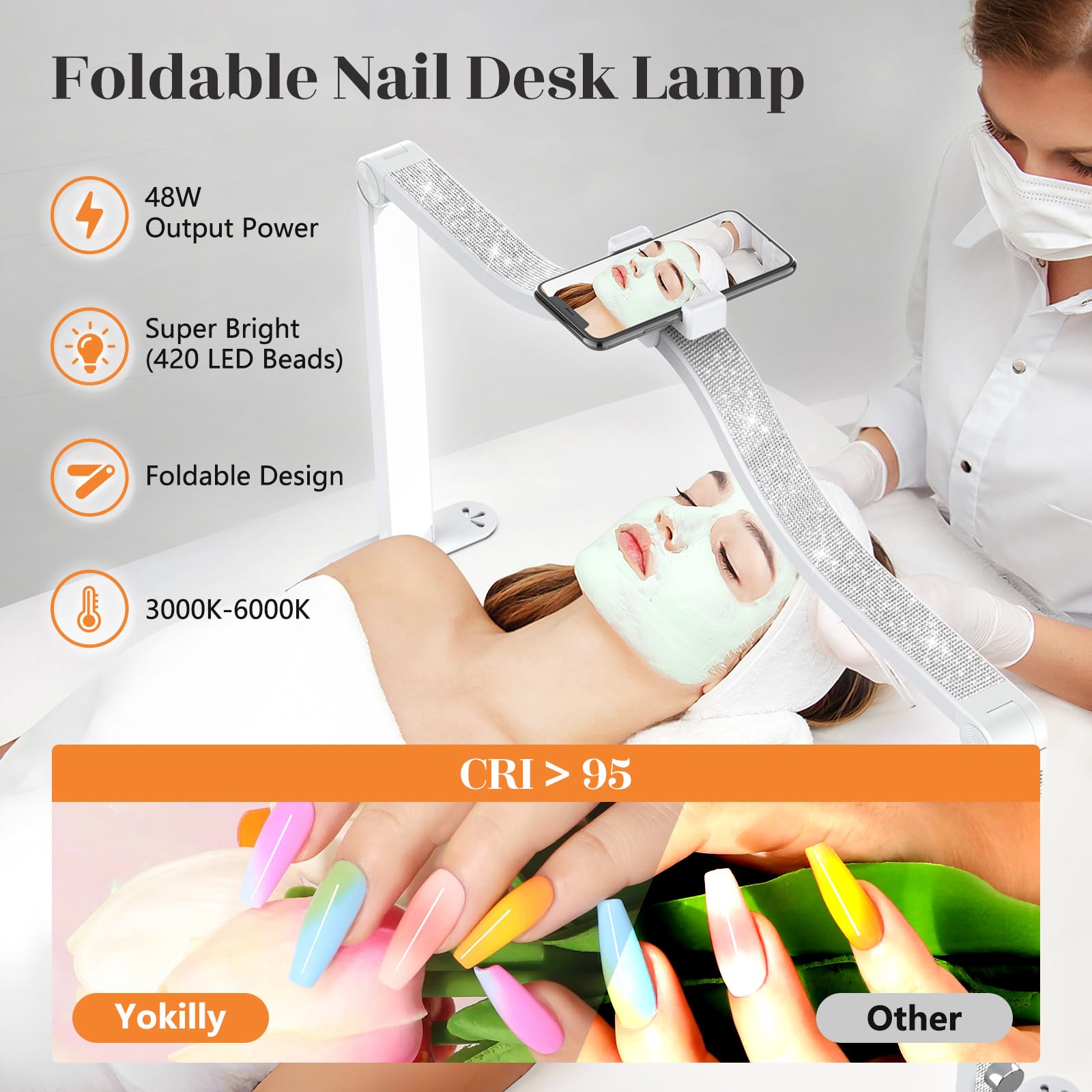 Yokilly Arc Half Moon Light provides 180-degree coverage for the full workspace.