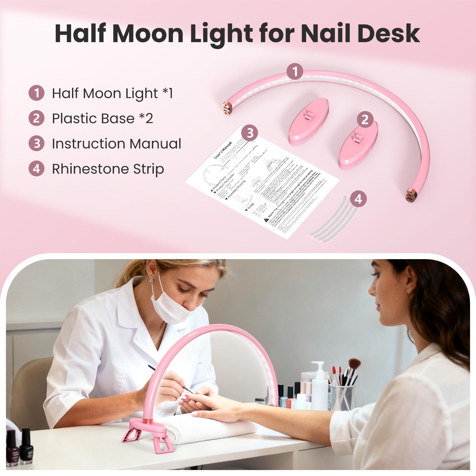 Yokilly Arc Half Moon Light suited for reading, painting, sewing and crafts.