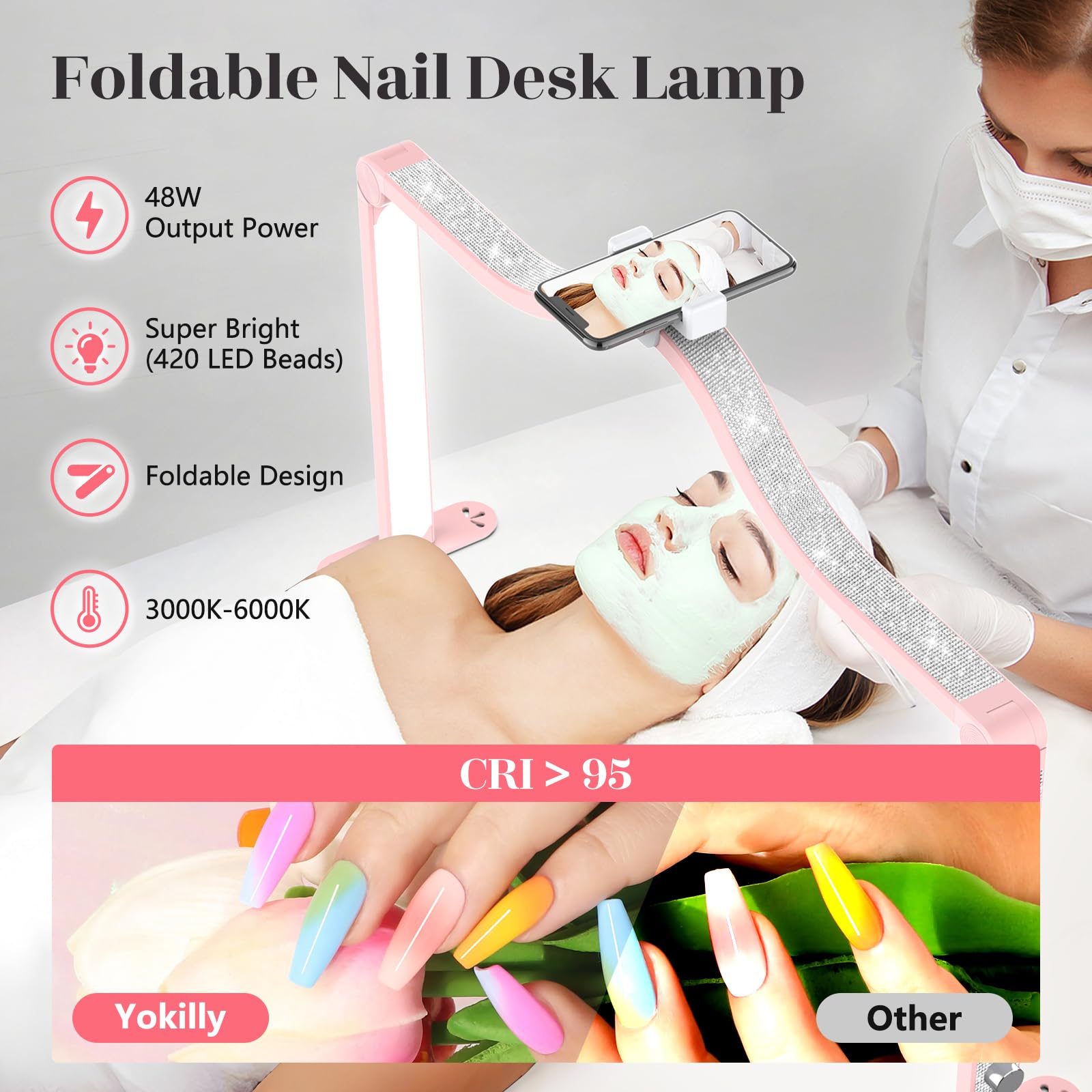 Yokilly Arc Half Moon Light foldable design saves space and fits small studios