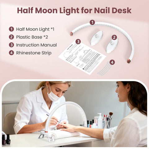 Yokilly Arc Half Moon Light versatile for nails, reading and crafts