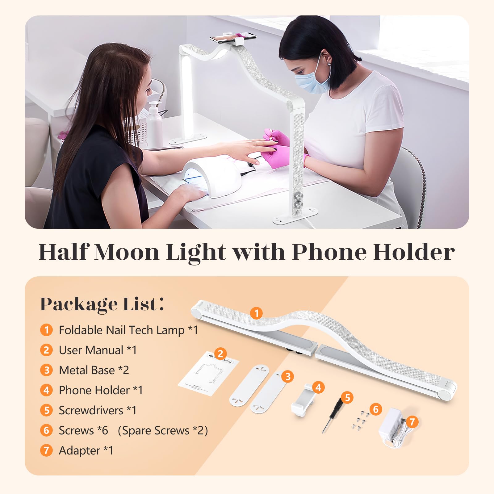 Ideal for nail art, reading, crafts, and other desk tasks.