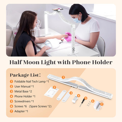 Ideal for nail art, reading, crafts, and other desk tasks.