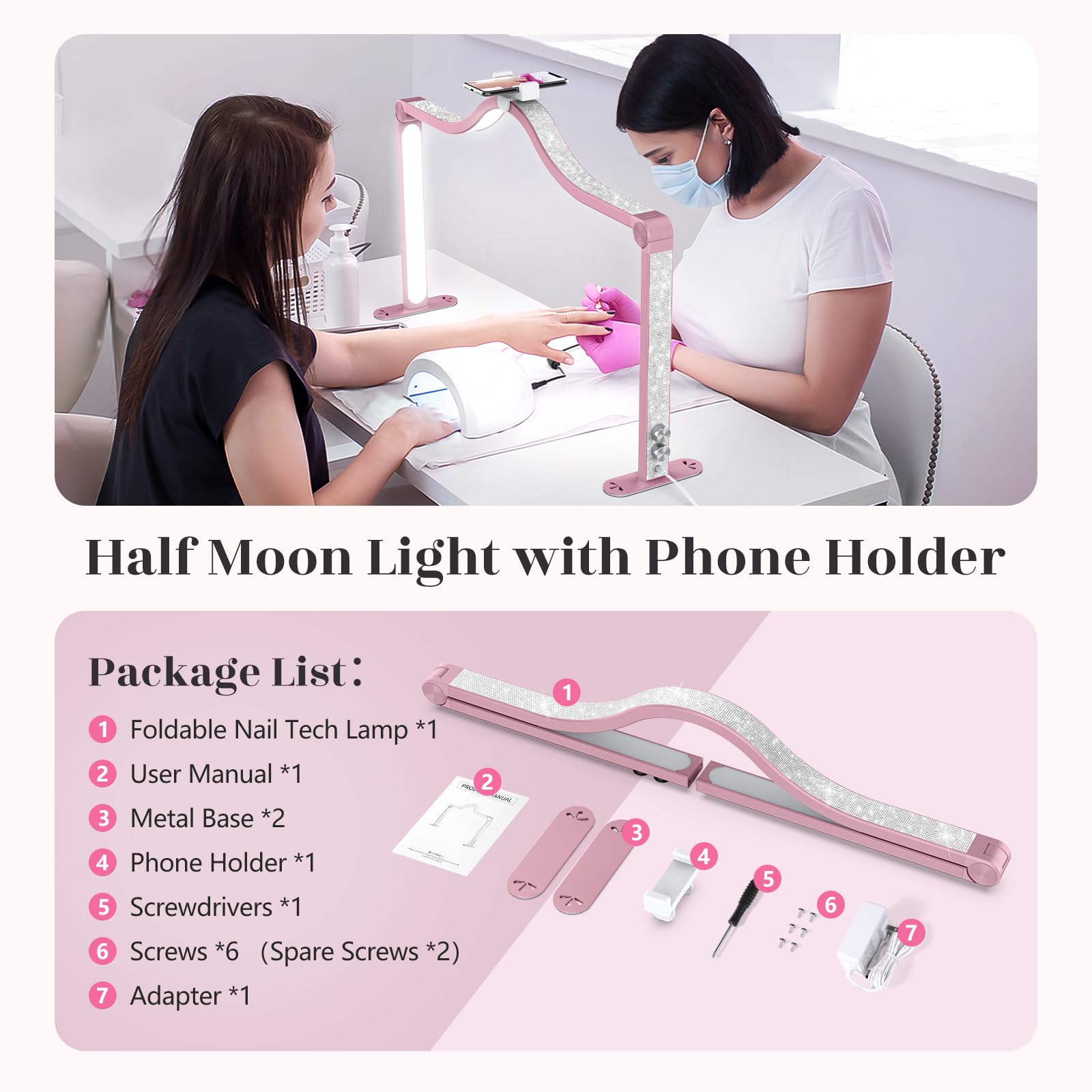 Yokilly Arc Half Moon Light professional salon grade lighting