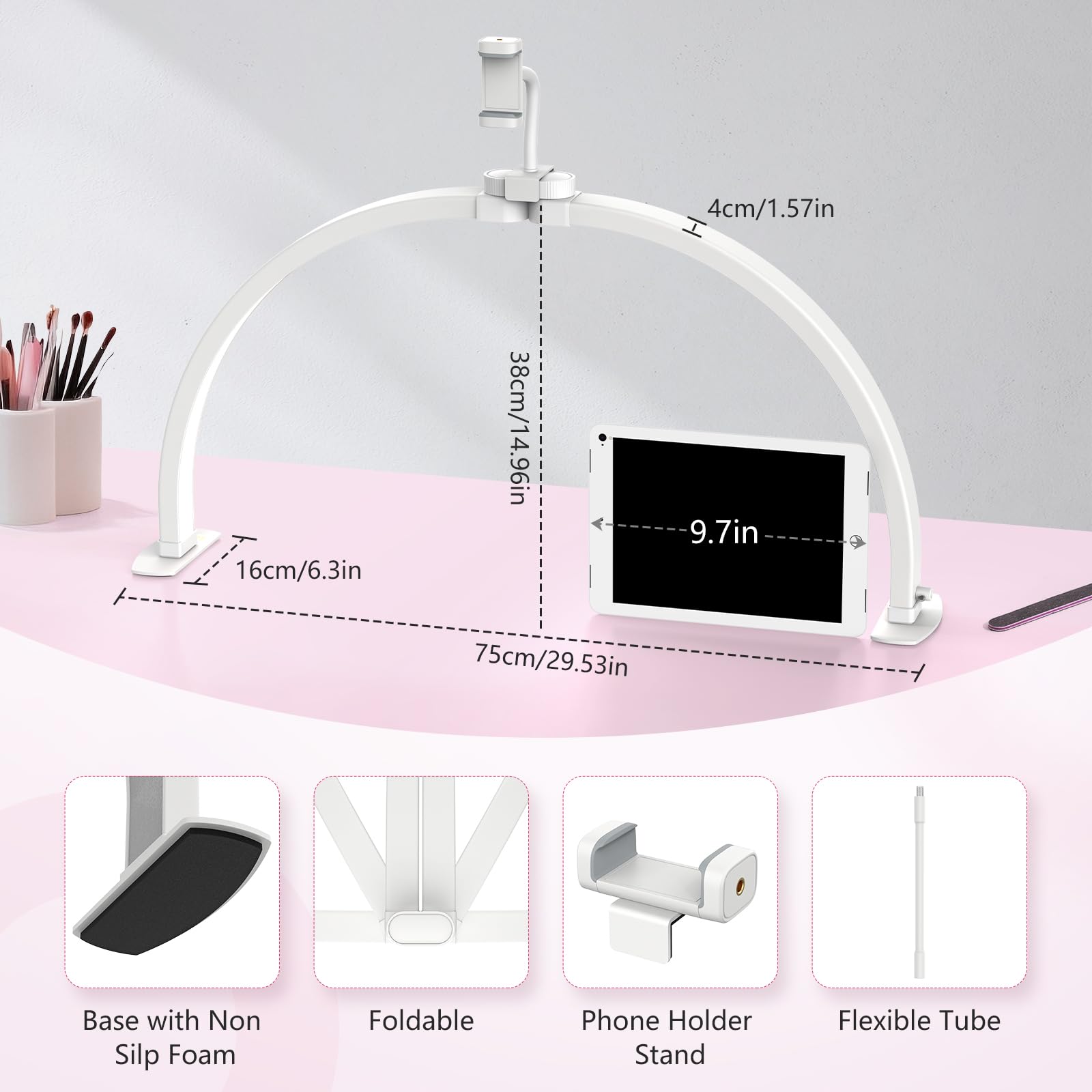 Yokilly folding arch light for desk easy storage and transport