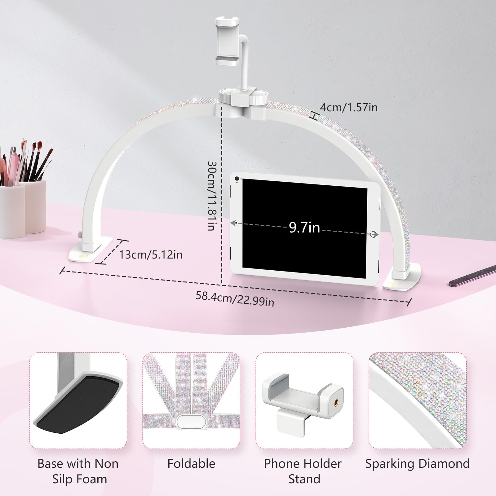 Yokilly phone holder rotates 360 degrees for easy video streaming