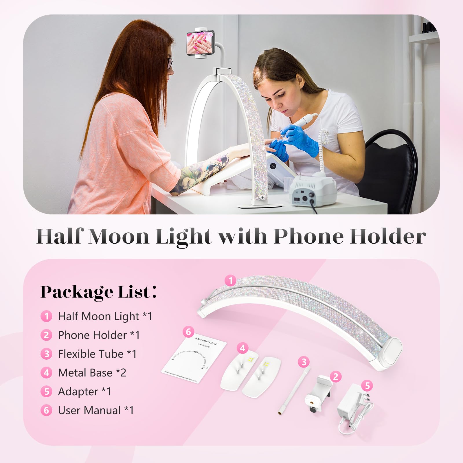 Yokilly shadow-free, uniform illumination supports precise lines across nail designs.