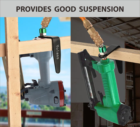 Yolass scaffolding-friendly hook for ladders and belt access during work