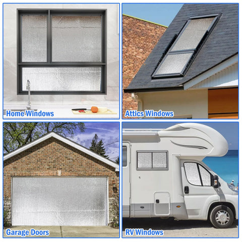 YoleShy reflective foil blocks strong sun for RV windows.