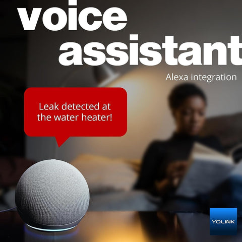 YoLink 105dB audio alarm for quick leak alerts.
