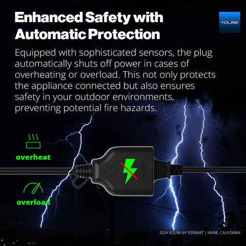 YoLink IP63 weatherproof design emphasizes all-weather outdoor performance.
