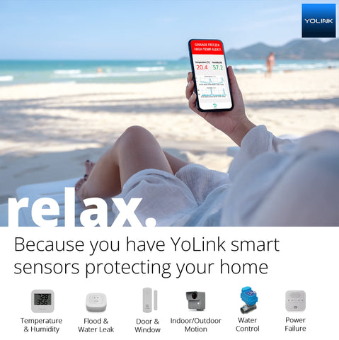 YoLink battery-powered extended standby operation.