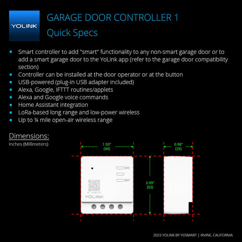YoLink remote control close-up demonstrates simple, reliable operation.