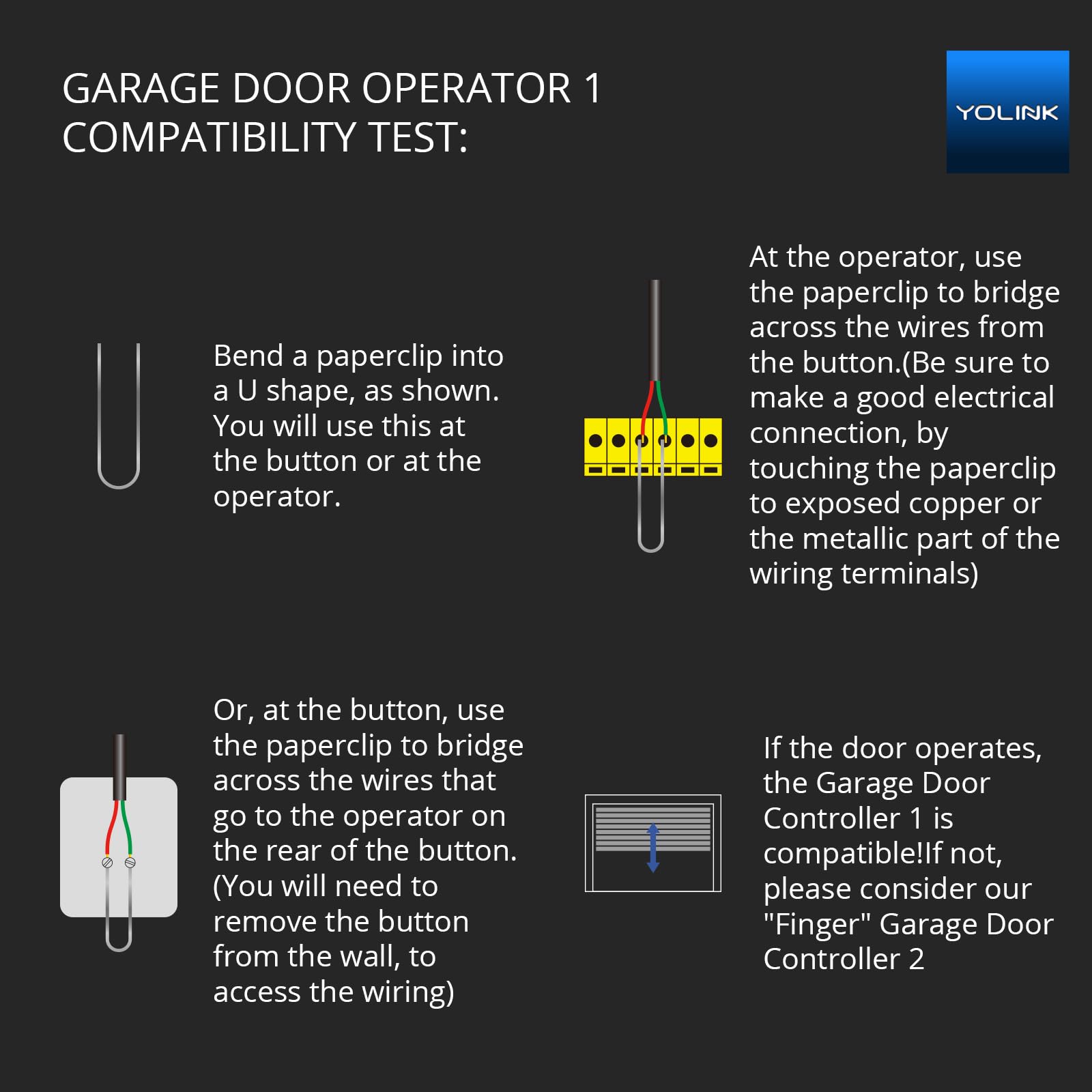 YoLink sensor on door track provides real-time status updates.