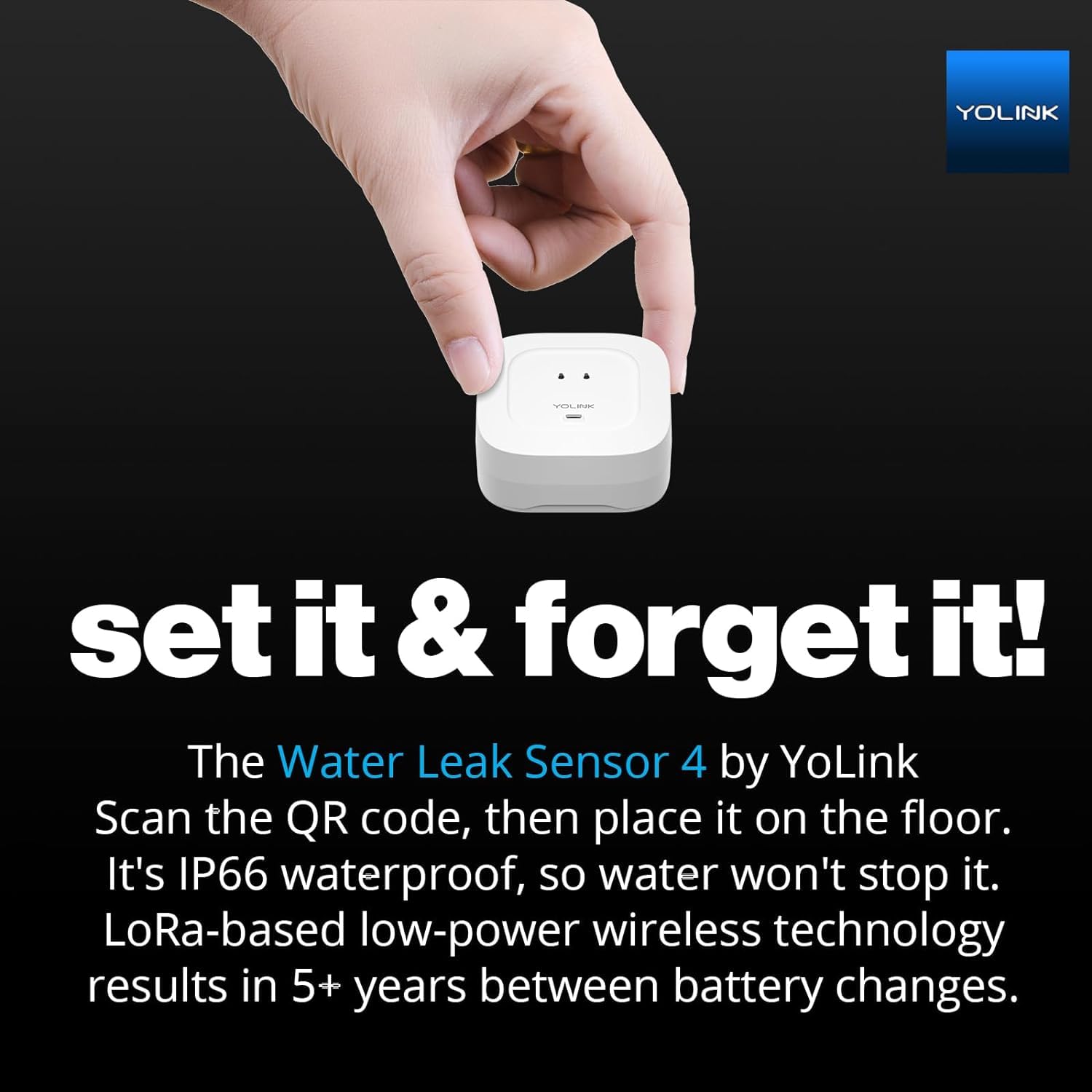 YoLink multichannel alerts via SMS, email and push shown