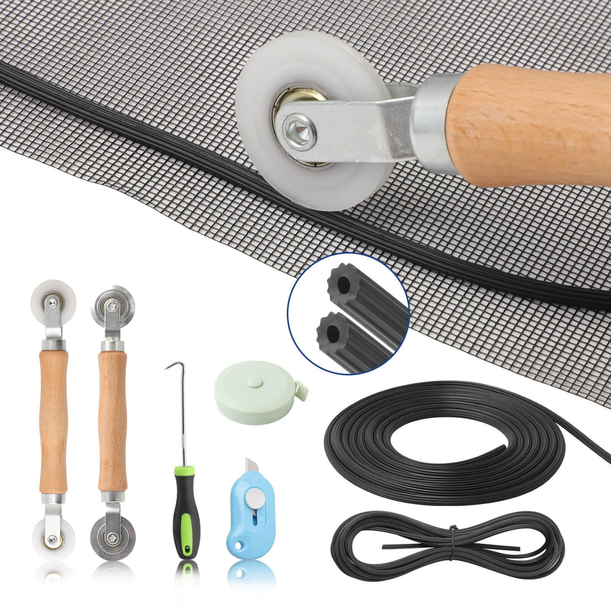 Yolovit window screen kit setup demonstrates quick installation and insect protection.