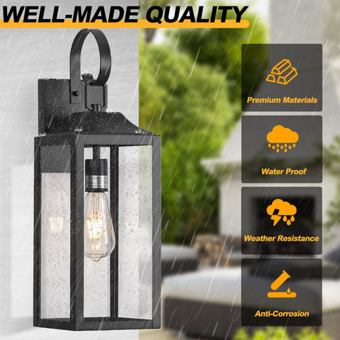 Yolsunes large porch light with four-sided glass shade for clear illumination.